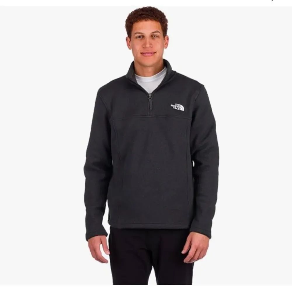 The North Face Men's Gray Fleece Long Sleeve 1/4 Zip Jacket Size M